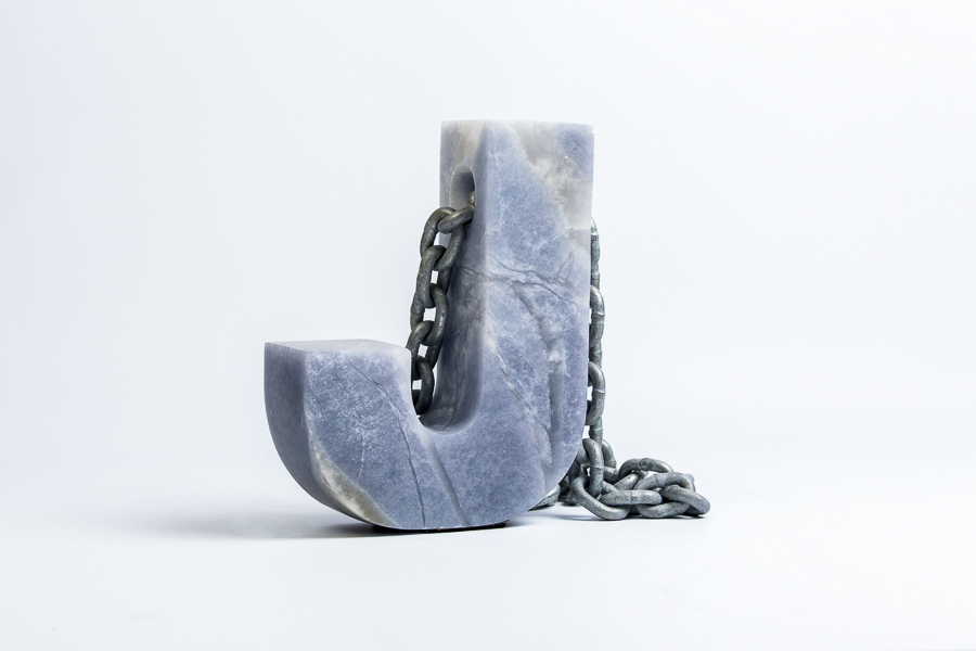 Alphabet Pendant 'J' Sculpture