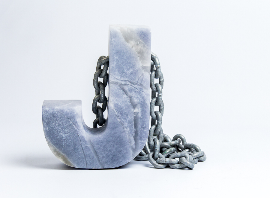 Alphabet Pendant 'J' Sculpture